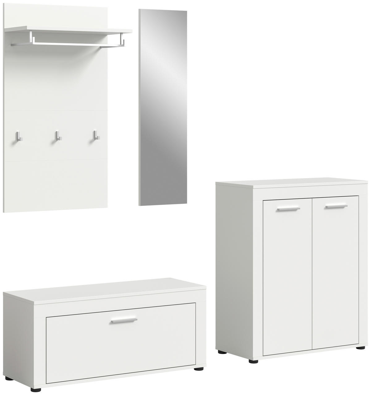 Garderobe JAM weiß B/H/T: ca. 200x191x35 cm JAM - weiß (200,00/191,00/35,00cm) - xonox.home