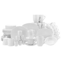 CreaTable Kombiservice Square weiß Porzellan 62 tlg. Square - weiß - CreaTable