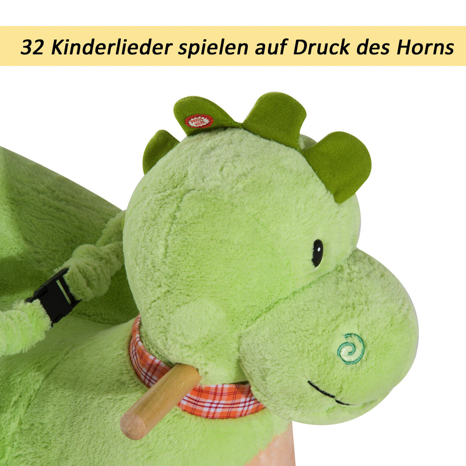 Homcom Kinder Schaukelwippe Drache B/h/l: Ca. 35x45x60 Cm Drache - grün (60,00/35,00/45,00cm)