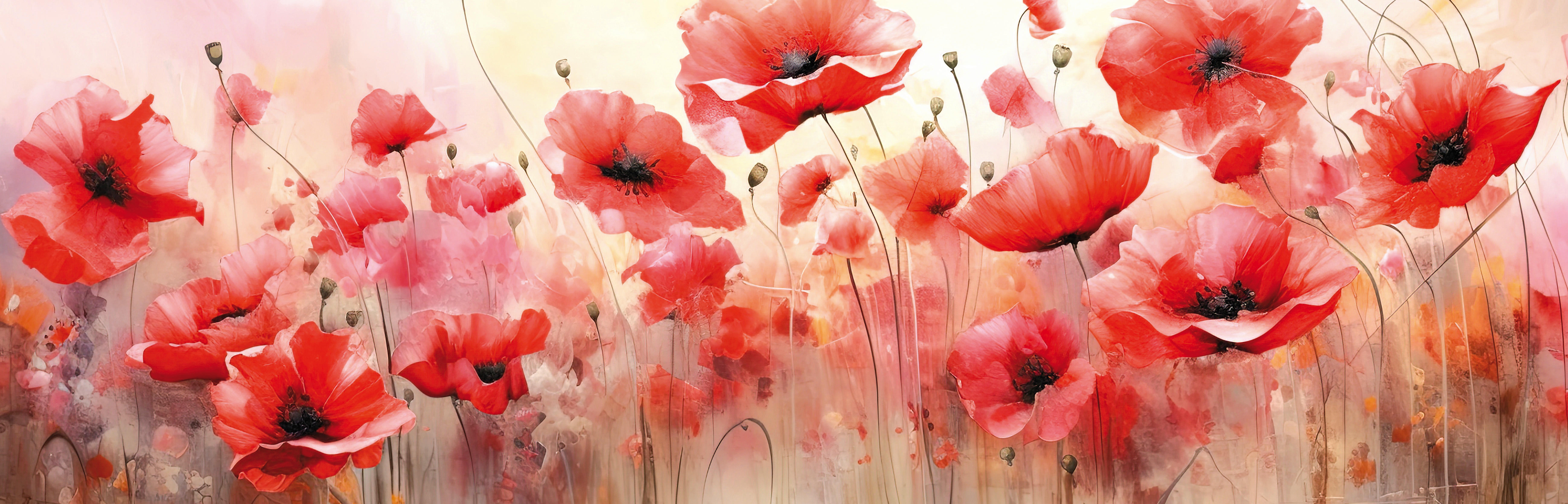 Keilrahmenbild Blumen Keilrahmenbild 140x45cm