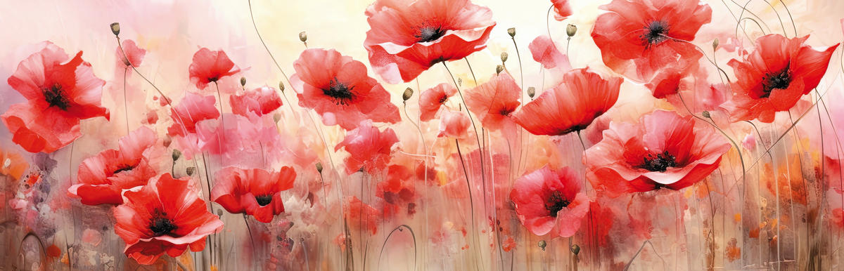 Keilrahmenbild Blumen Keilrahmenbild 140x45cm