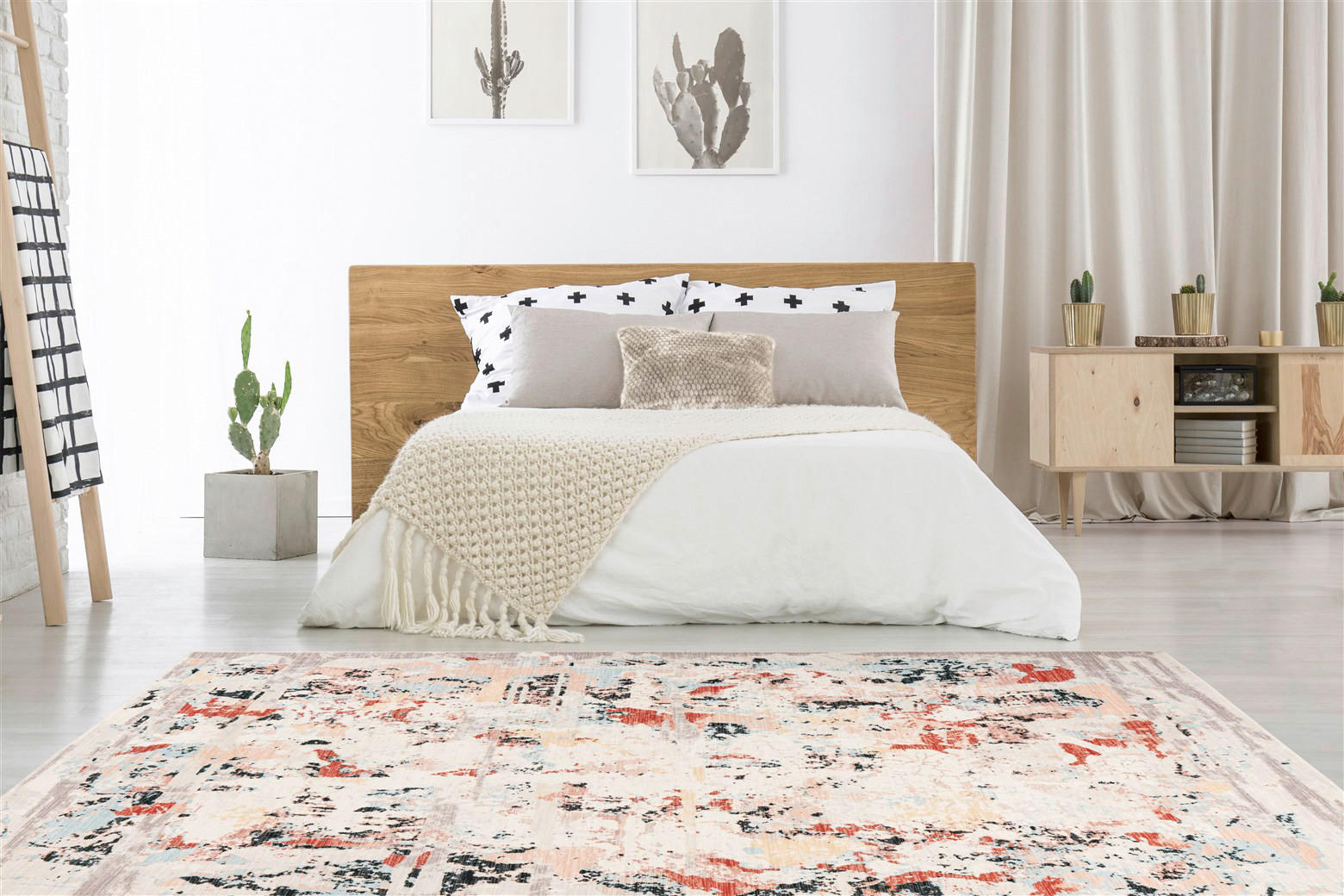 Thumbnail - Padiro Kurzflorteppich Piemont 125 mehrfarbig B/H/L: ca. 120x1,1x170 cm