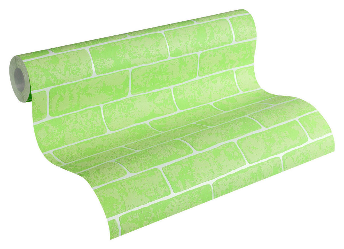 A.S.Creation Vliestapete Best of Wood`n Stone 2nd Edition Steine grün B/L: ca. 53x1005 cm Best of Wood`n Stone 2nd Edition - grün (53,00/1005,00cm) - A.S.Creation
