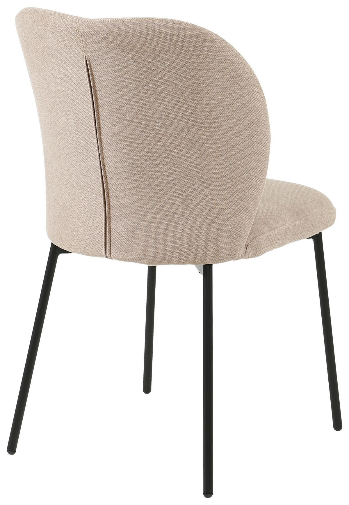 Stuhl Medina beige schwarz Webstoff Metall B/H/T: ca. 46x85x48 cm Medina - beige/schwarz (46,00/85,00/48,00cm)
