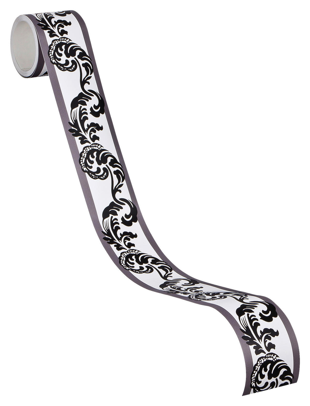 A.S.Creation Bordüre schwarz weiß B/H/D: ca. 5x500x5,5 cm Bordüre_selbstklebend - weiß/schwarz (5,50/500,00cm) - A.S.Creation