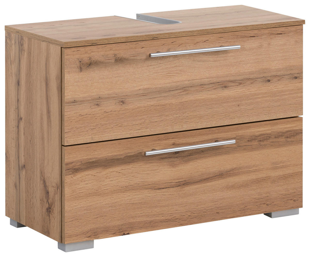 Waschbeckenunterschrank Carlos Eiche Landhaus Nachbildung B/H/T: ca. 80,2x59,1x35 cm Carlos - Eiche (80,20/59,10/35,00cm) - Möbelpartner