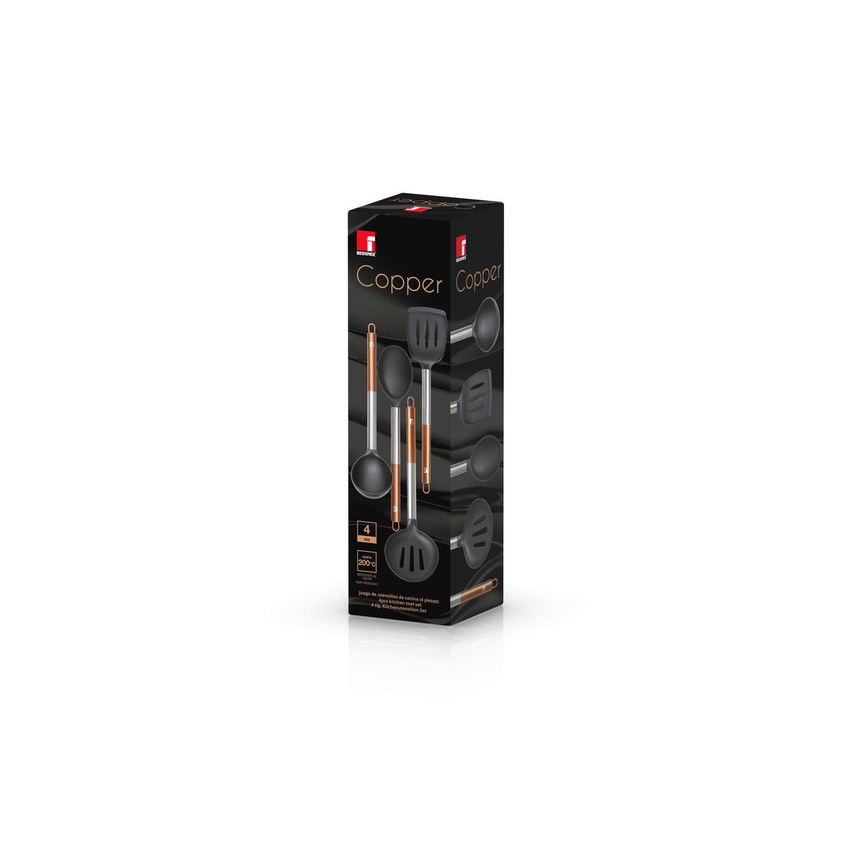 BERGNER Küchenhelferset Copper schwarz Edelstahl Copper - schwarz - BERGNER