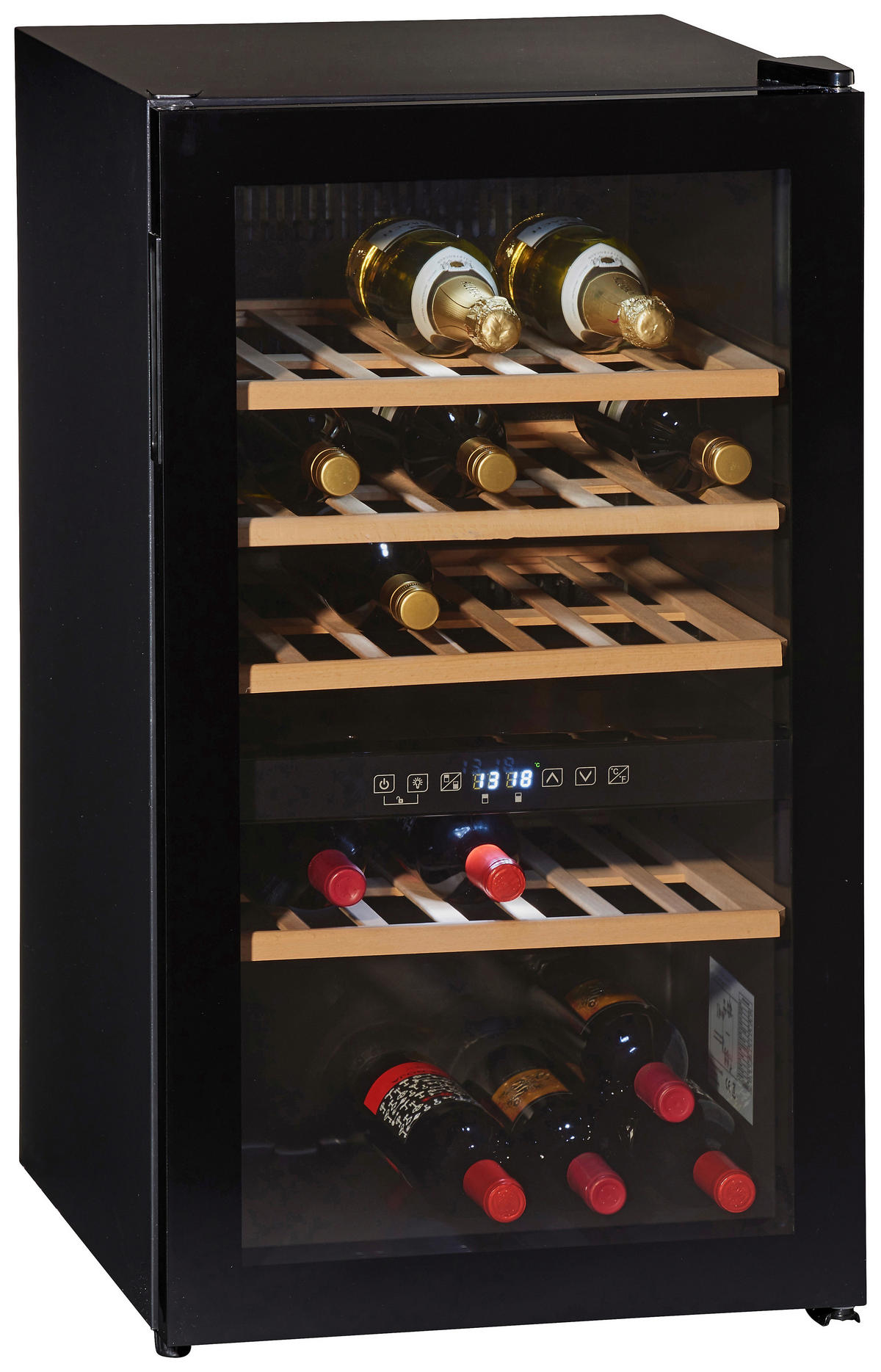 Wolkenstein Weintemperierschrank WTS49DW schwarz B/H/T: ca. 48x85,5x57,5 cm Weintemperierschrank WTS49DW - schwarz (48,00/85,50/57,50cm) - Wolkenstein