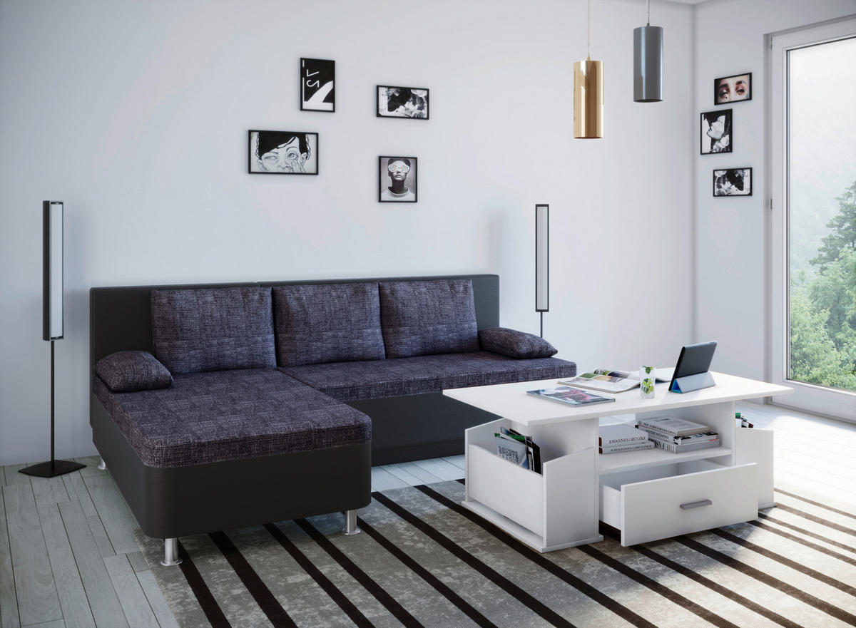 Couchtisch Junata weiß B/H/T: ca. 110x44x52 cm Junata - weiß (110,00/44,00/52,00cm) - VCM Möbel