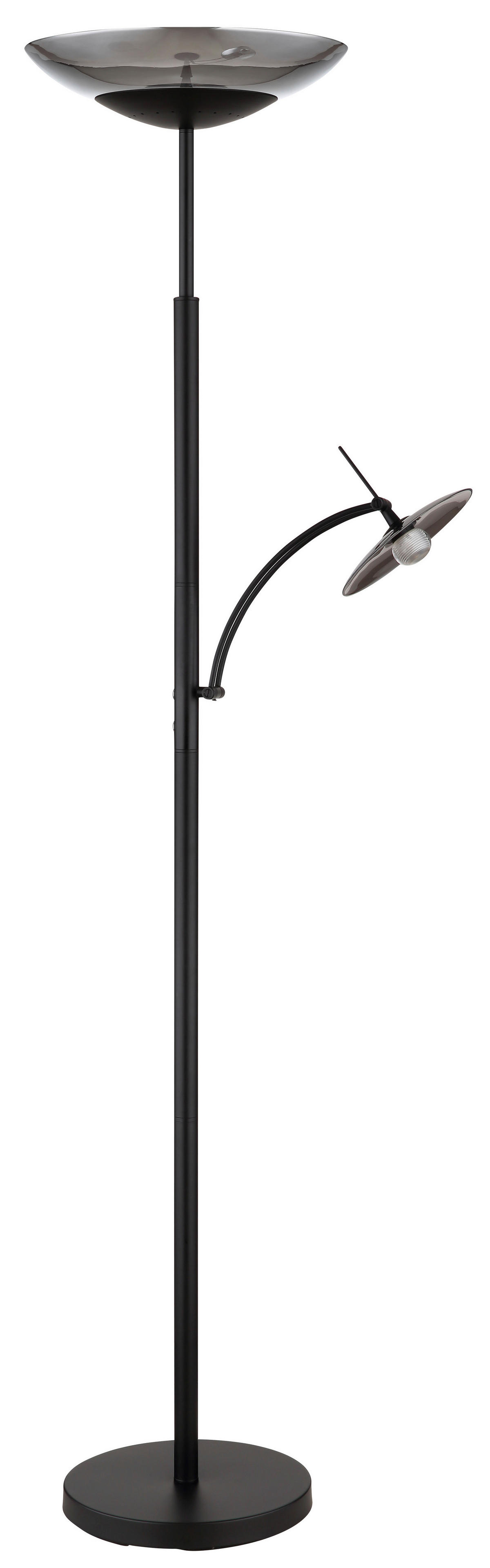 GLOBO LED-Deckenfluter Sophia 58907 schwarz Metall Glas H: ca. 180 cm Sophia - schwarz (180,00cm) - GLOBO
