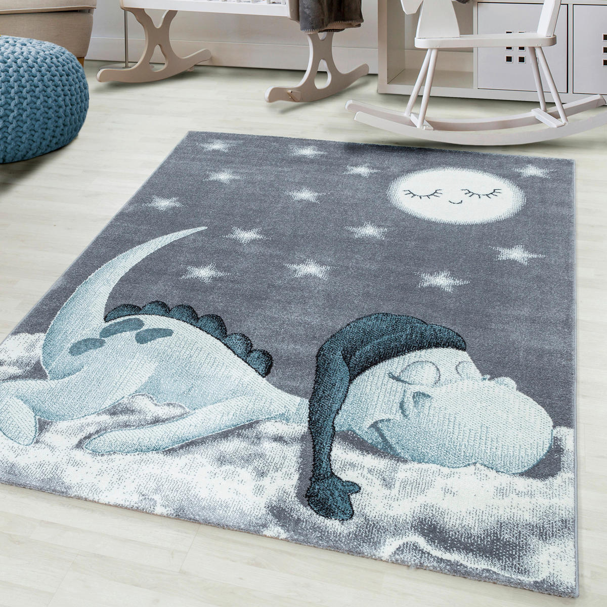 Ayyildiz Teppich BAMBI blau B/L: ca. 140x200 cm BAMBI - blau (140,00/200,00cm) - Ayyildiz