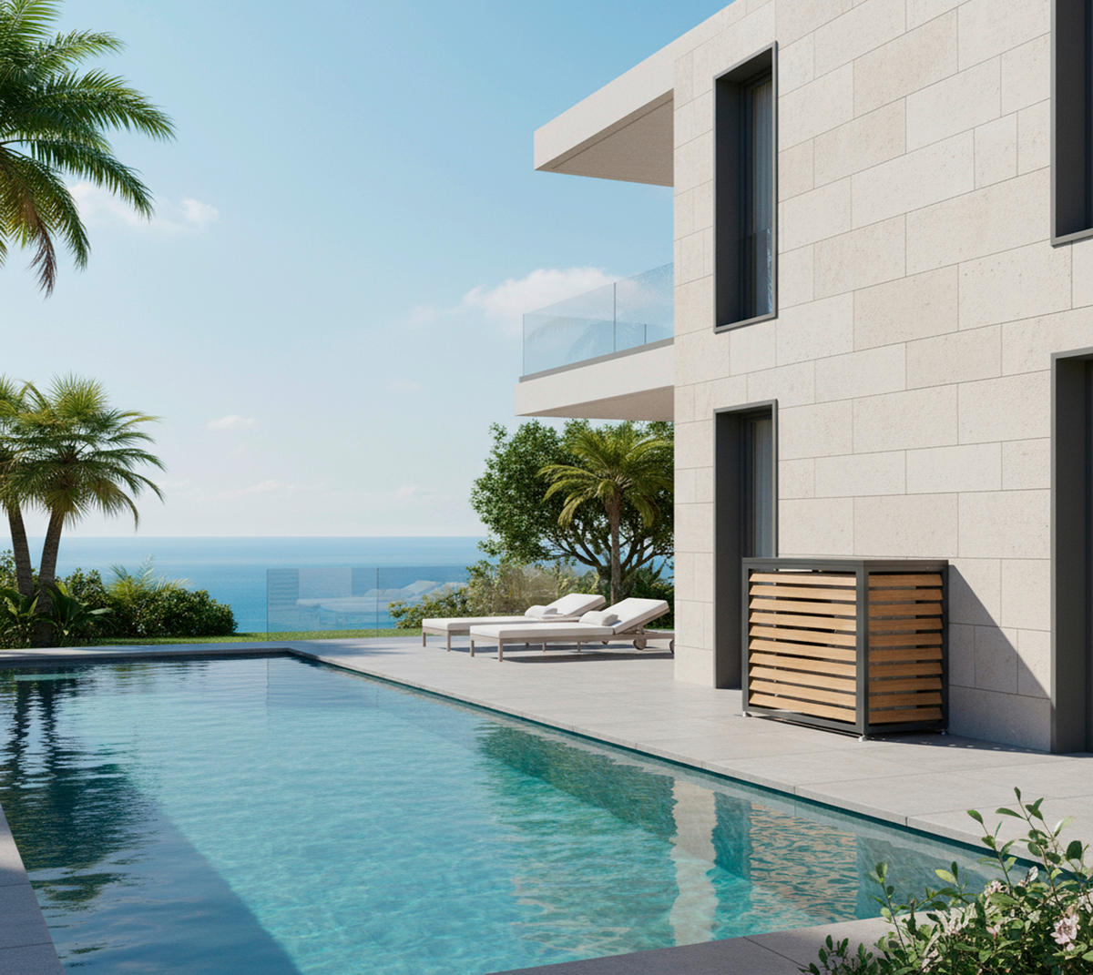 Westmann Verkleidung Wärmepumpe Boxa Holzoptik B/H/L: ca. 100x97x56 cm Boxa - Holzoptik (56,00/100,00/97,00cm) - Westmann