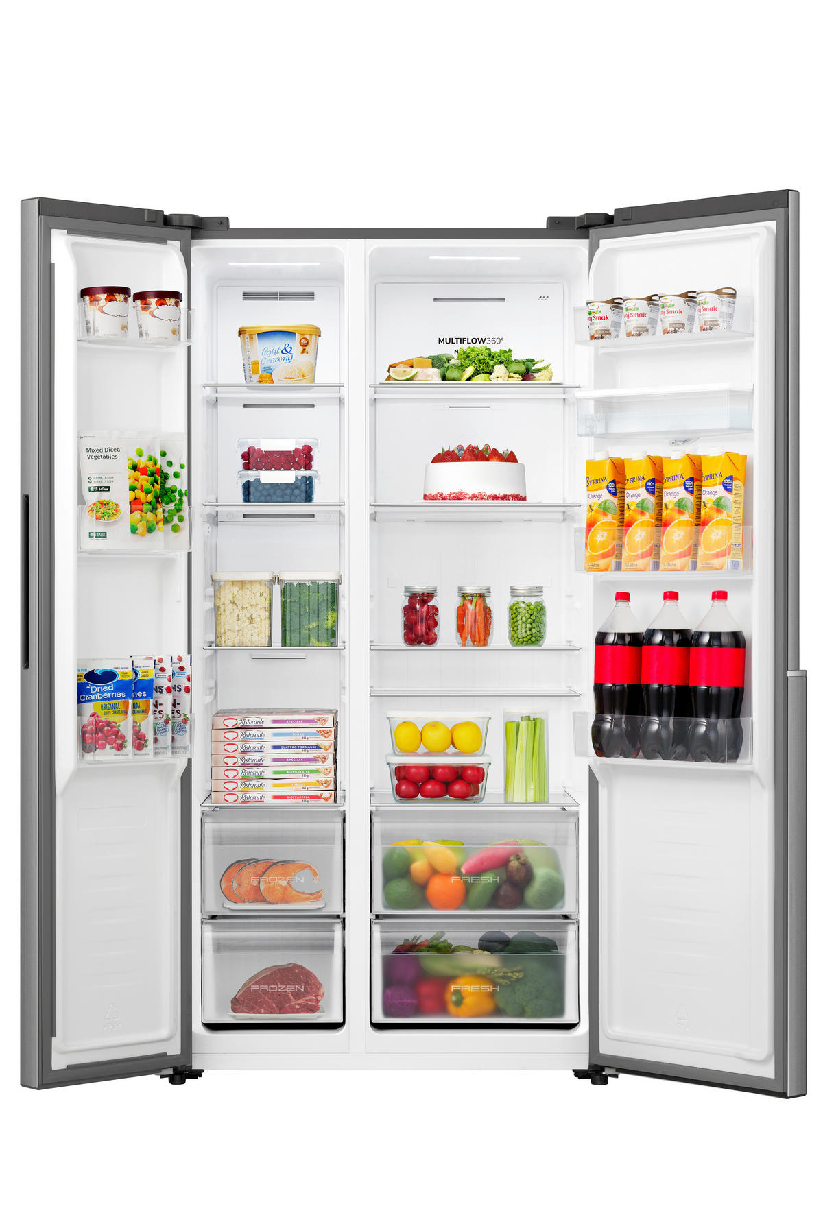 Gorenje Side-by-Side NRS9E4XWD Inox B/H/T: ca. 91,1x178,6x61,5 cm Side-by-Side NRS9E4XWD - Inox (91,10/178,60/61,50cm) - Gorenje