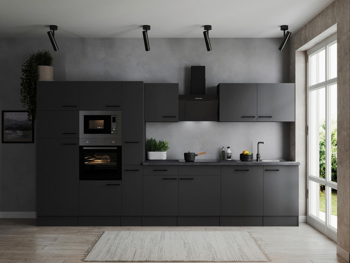 Küchenblock Oliver B/H/T: ca. 370x205x60 cm Oliver - granit/grau (370,00/205,00/60,00cm) - Respekta