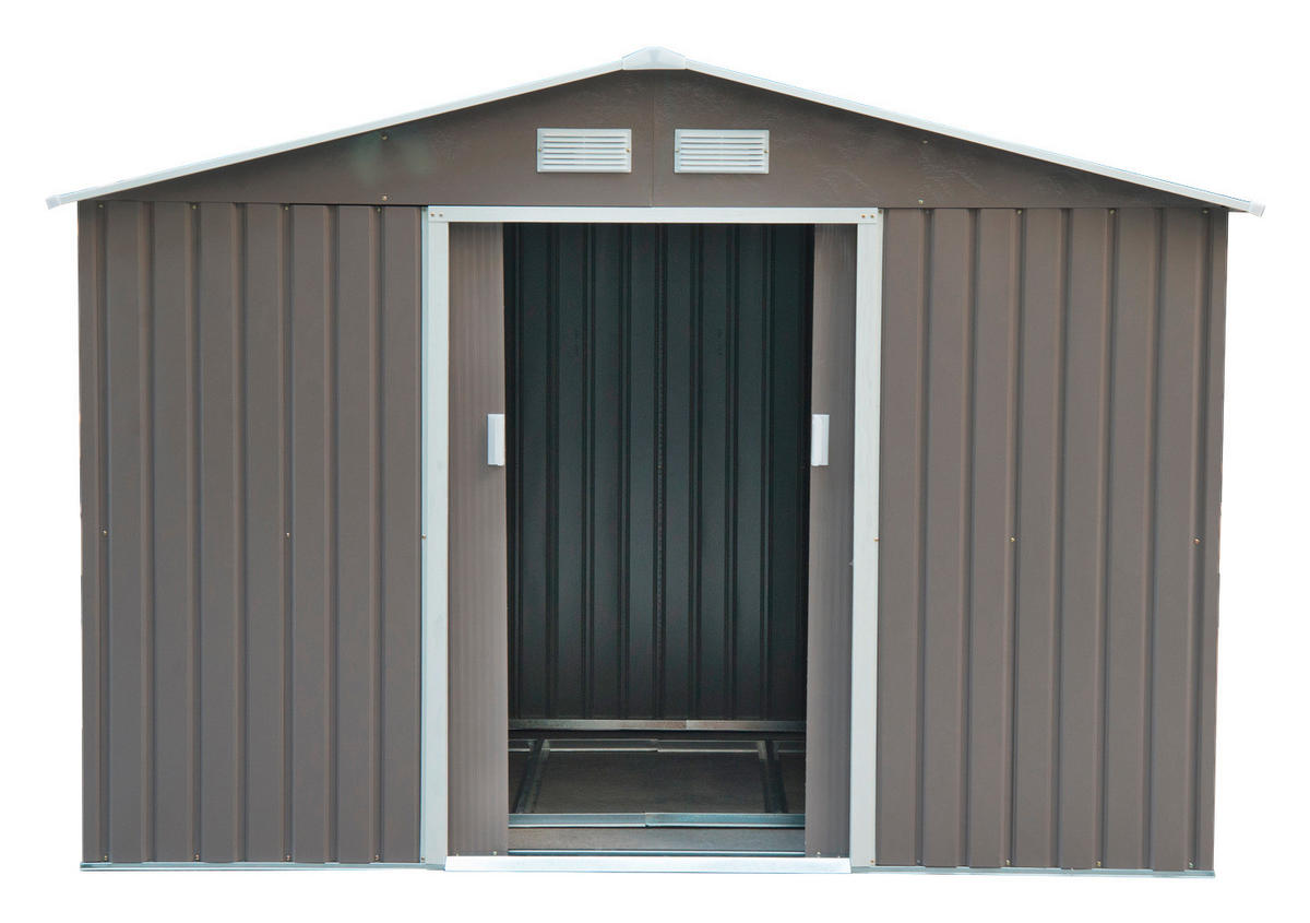 Outsunny Gartenhaus grau B/H/L: ca. 181x192x277 cm Gartenhaus - grau (277,00/181,00/192,00cm) - Outsunny