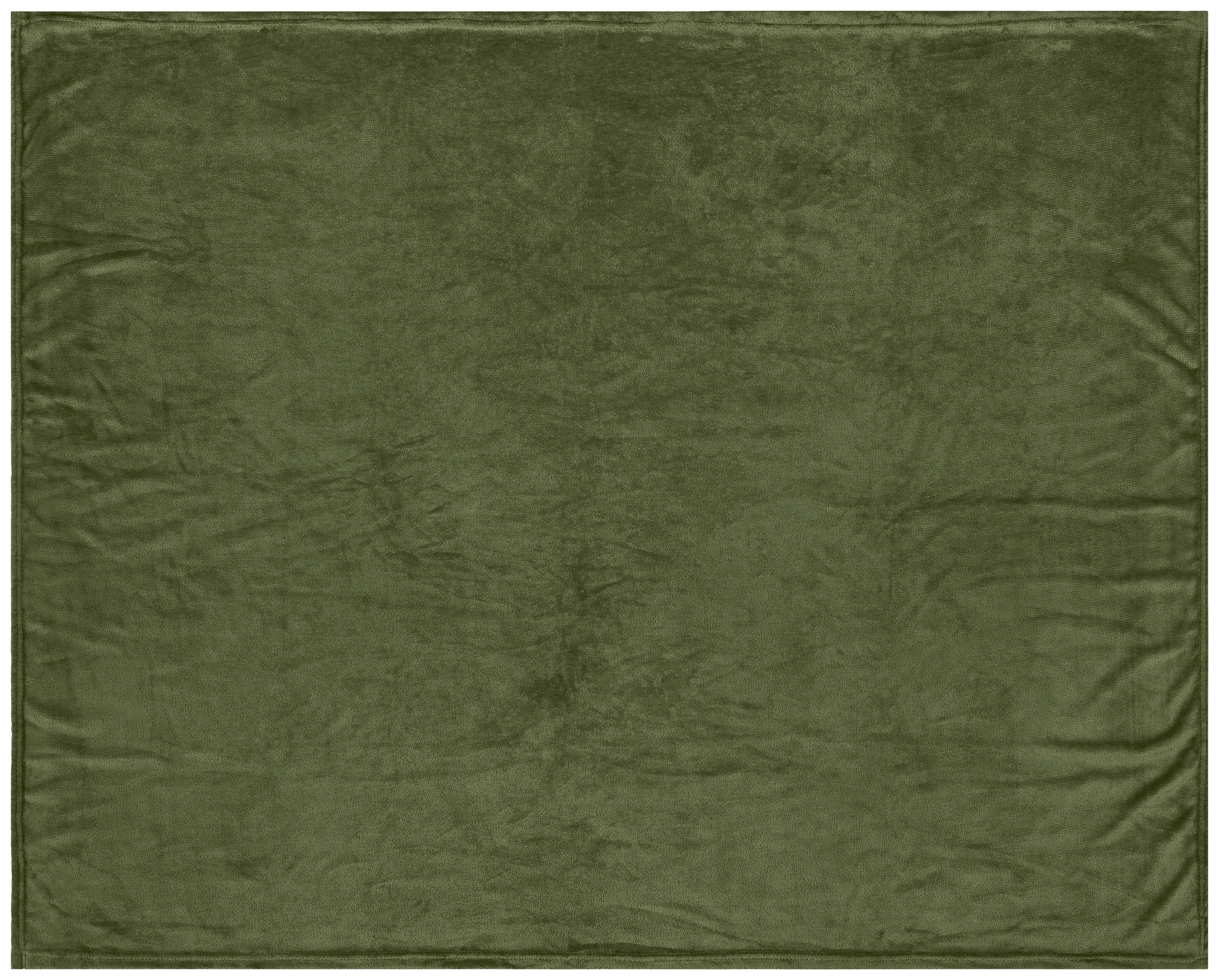 Wohndecke Flanelldecke_XXL 160x220cm waldgrün - grün (160,00/220,00cm)
