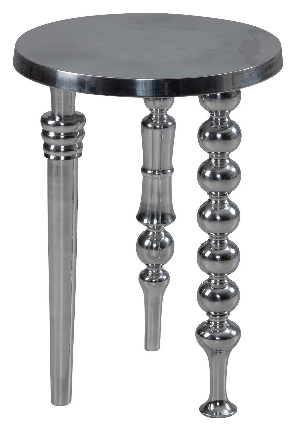 Beistelltisch silber B/H/T: ca. 44x44x63 cm Beistelltisch - silber (44,00/44,00/63,00cm) - Wohnling