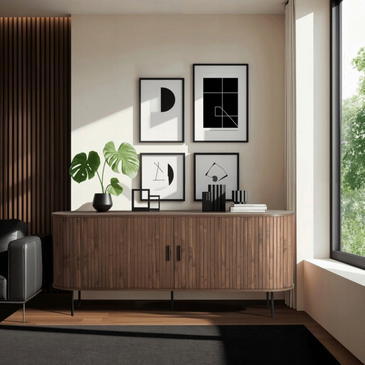 Kommode SELVA nussbaum Nachbildung B/H/T: ca. 180x76x40 cm SELVA - nussbaum (180,00/76,00/40,00cm) - WIPMEB