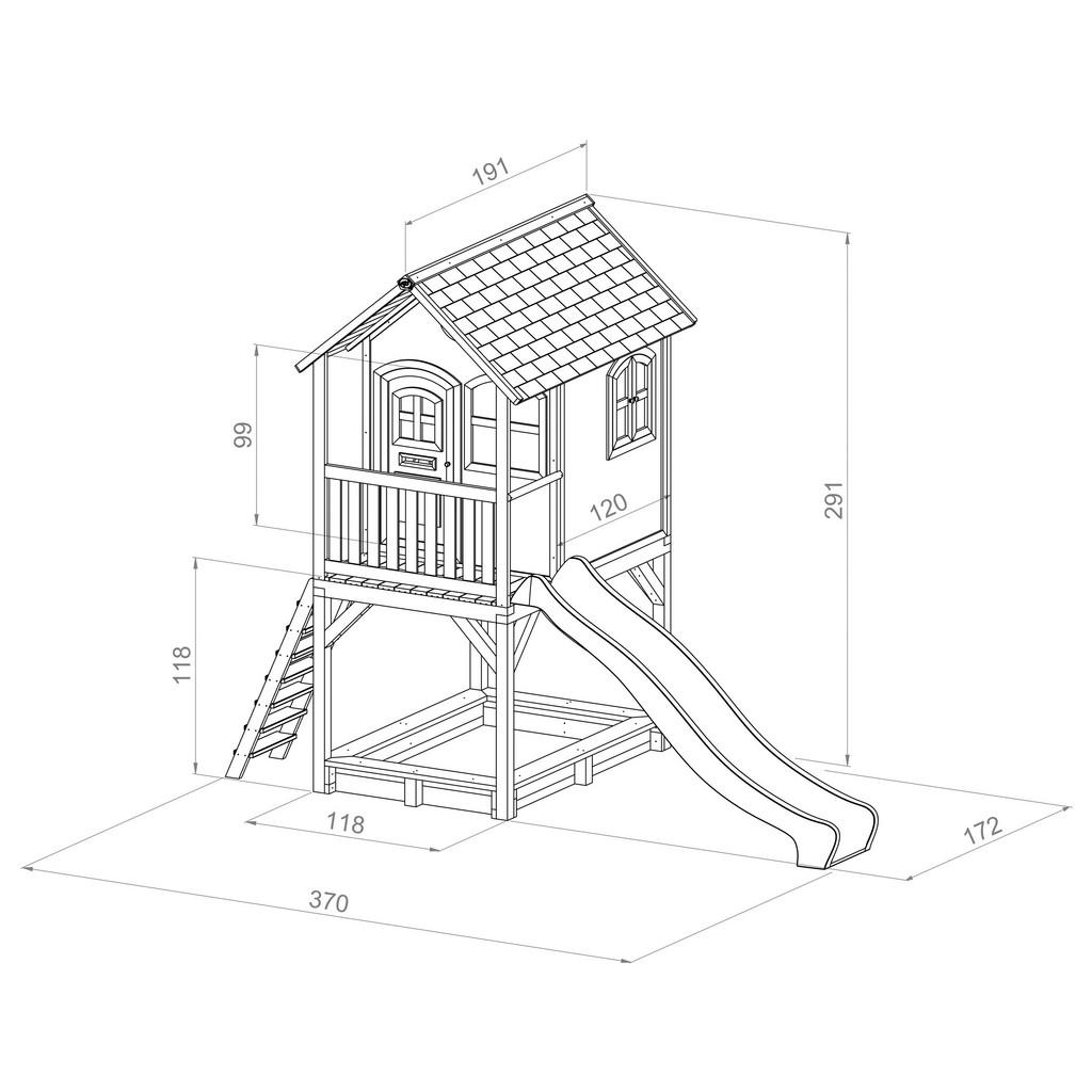 AXI Spielhaus Sarah braun B/H/L: ca. 370... AXI Spielhaus Sarah braun B/H/L: ca. 370...