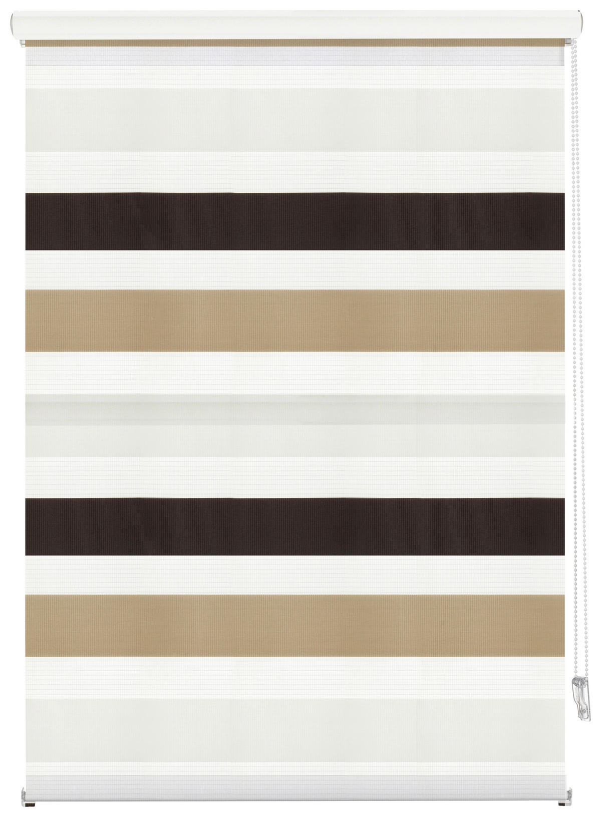 Doppelrollo mit Blende weiß B/L: ca. 60x160 cm Doppelrollo_farbig - weiß/schwarz (60,00/160,00cm) - Boviva