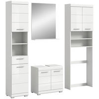 Badezimmer-Set Scout weiß weiß Hochglanz B/H/T: ca. 190x191x34 cm Scout - weiß (190,00/191,00/34,00cm) - xonox.home