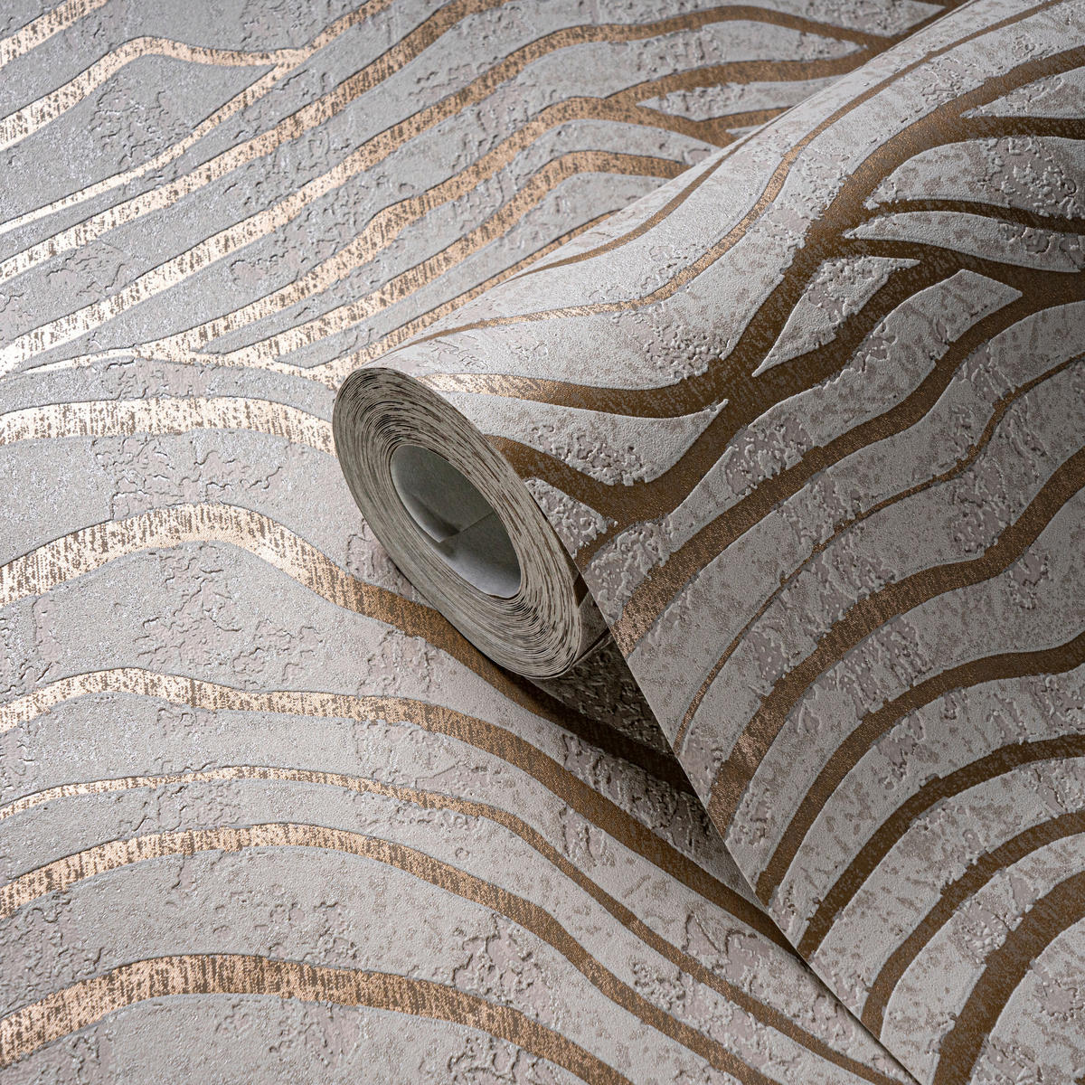 A.S.Création Vliestapete beige grau gold B/H/D: ca. 53x1005x8,4 cm Vliestapete - beige/gold (8,40/1005,00cm) - A.S.Creation