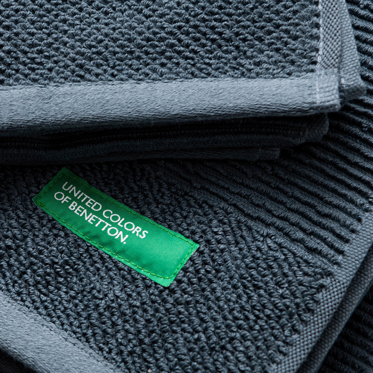 Handtuch grau Baumwolle B/L: ca. 90x50 cm Handtuch 50x90 - grau (90,00/50,00cm) - BENETTON