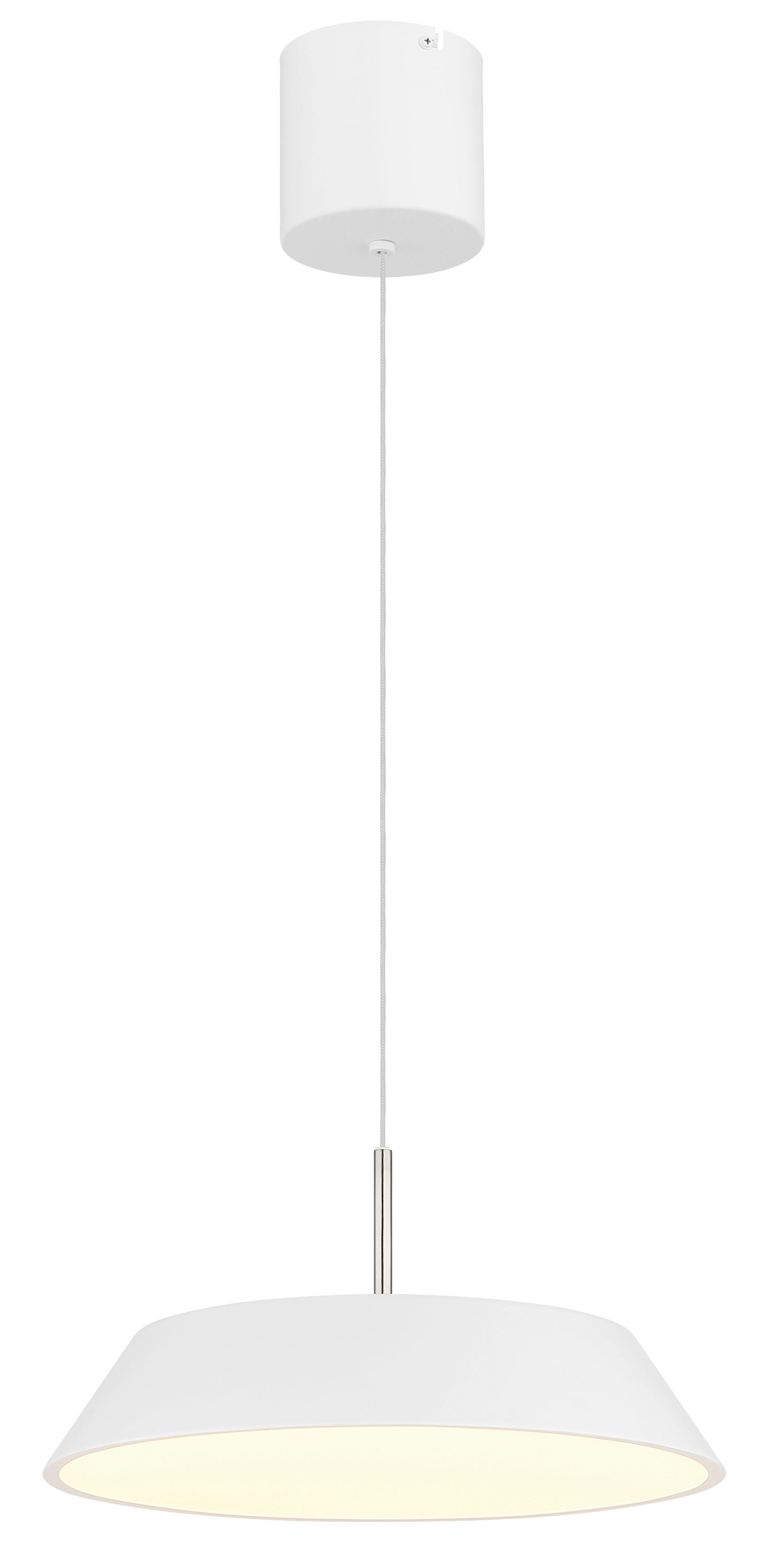 GLOBO LED-Hängeleuchte Opal weiß Metall Kunststoff H/D: ca. 180x40 cm 1.0 Brennstellen SILENA - weiß/Opal (40,00/180,00cm) - GLOBO