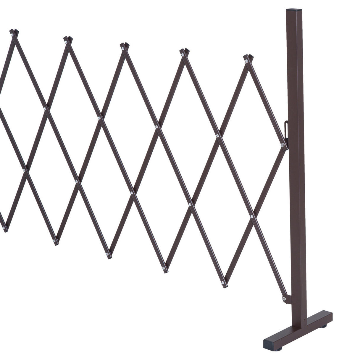 Outsunny Scherengitter dunkelbraun Aluminium B/H/L: ca. 31x103,5x300 cm Scherengitter - dunkelbraun (300,00/31,00/103,50cm) - Outsunny