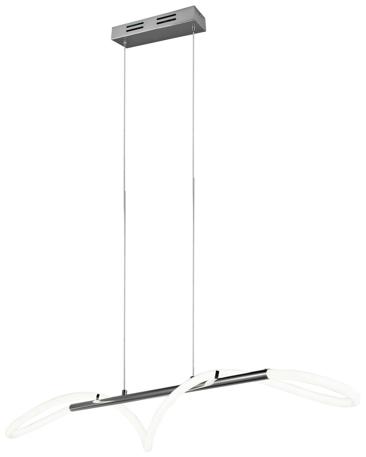 Reality LED-Pendelleuchte R32361106 Argos Chrom weiß Metall Acryl B/H/T: ca. 105x150x34 cm 1.0 Brennstellen Argos - weiß/Chrom (105,00/150,00/34,00cm) - Reality