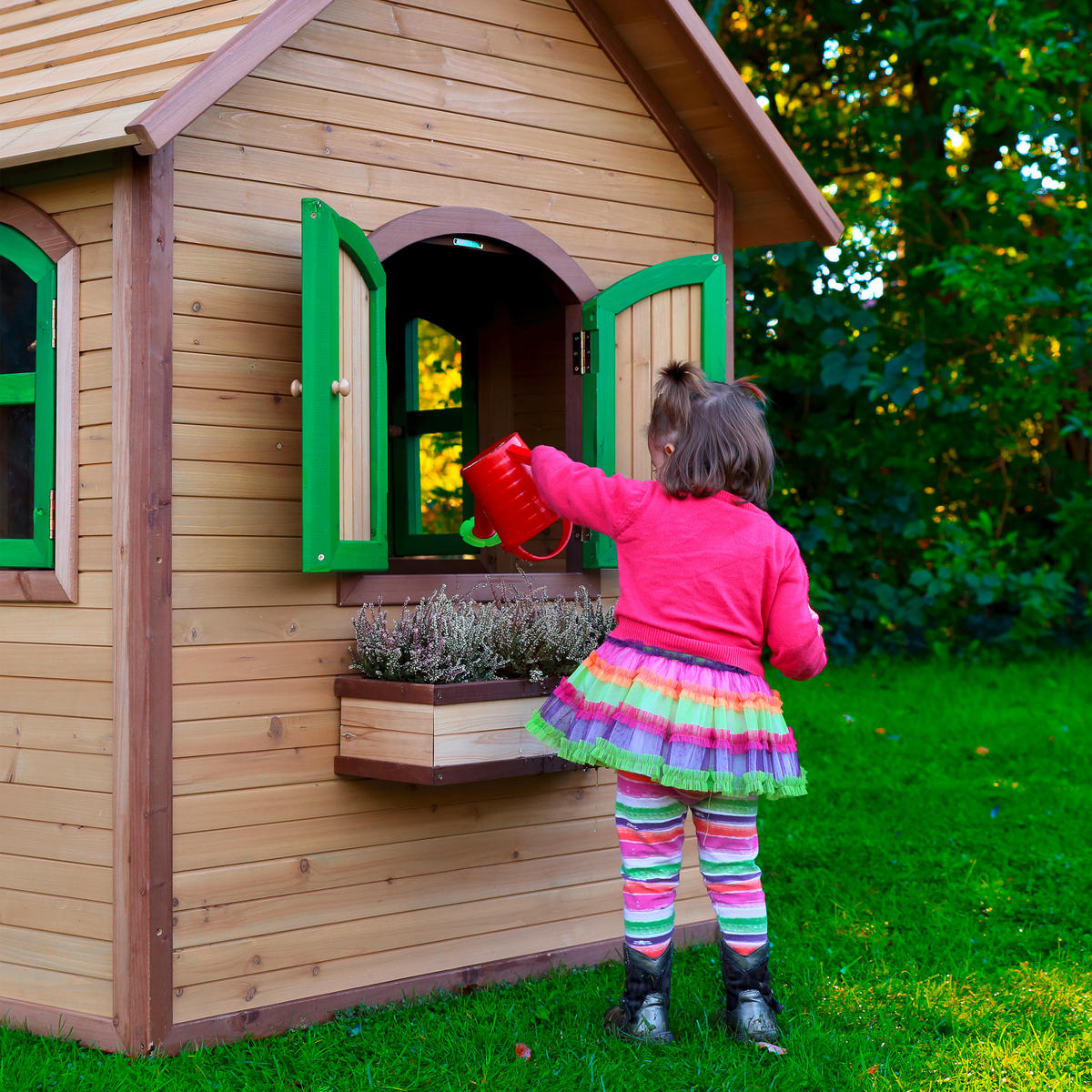 AXI Spielhaus Julia natur B/H/T: ca. 137x175x151 cm Julia - natur/grün (137,00/175,00/151,00cm) - AXI