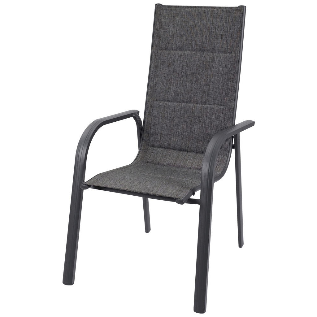 Thumbnail - POCOline Stapelsessel Boston anthrazit Alu B/H/L: ca. 74x109x60 cm