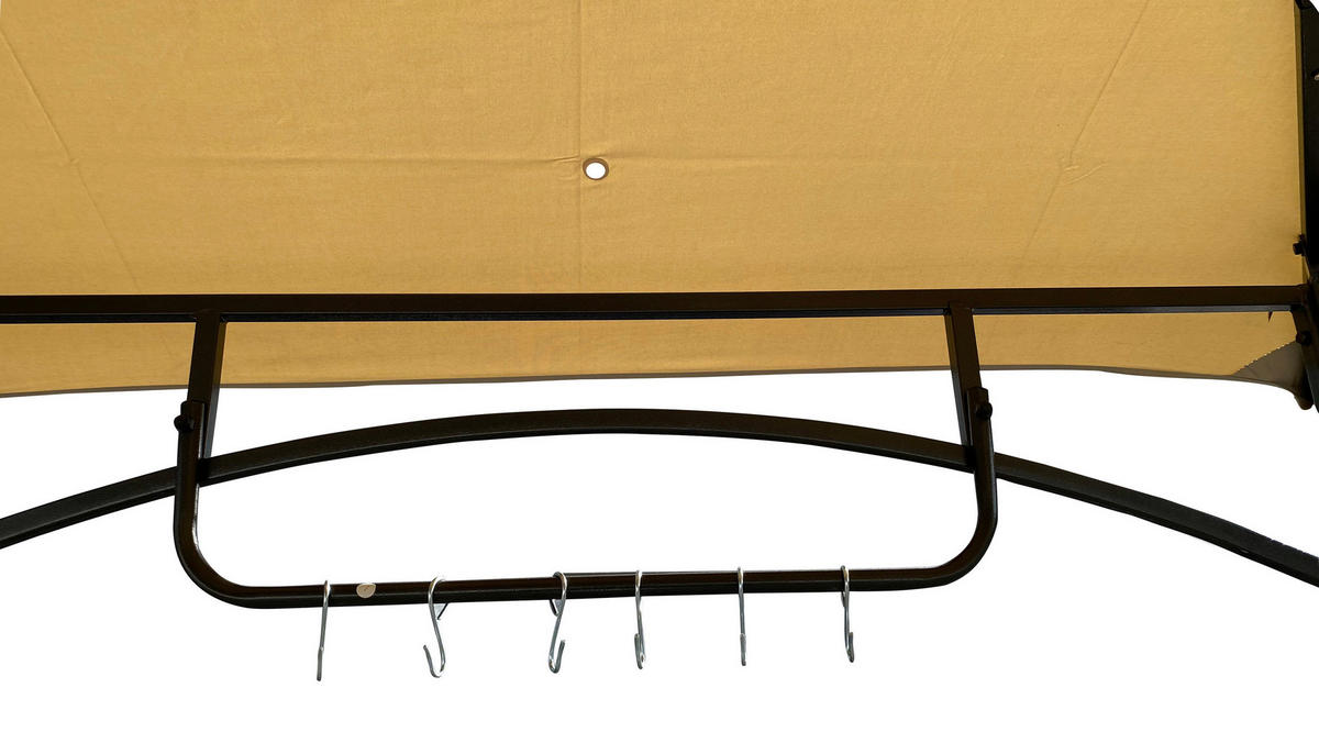 Grasekamp Grillpavillon beige Polyester-Mischgewebe B/H/T: ca. 150x250x220 cm Grillpavillon_BBQ - beige (150,00/250,00/220,00cm) - Grasekamp