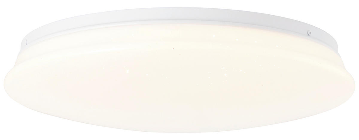 Brilliant Deckenleuchte Farica G97133/05 weiß warmweiß Kunststoff Glas B/H/T/D: ca. 33x7x33x33 cm null 1 Brennstellen Deckenleuchte Farica G97133/05 - warmweiß/weiß (33,00/7,00/33,00cm) - Brilliant