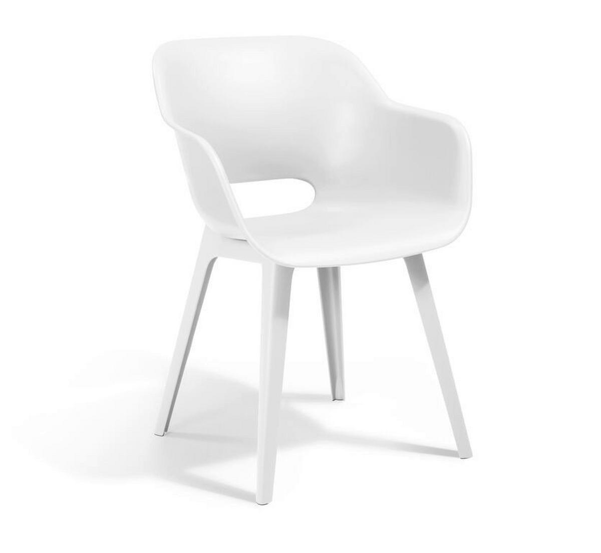 Jardin Gartenstuhl Akola weiß Polypropylen B/H/L: ca. 60x62x60 cm Akola - weiß (60,00/60,00/62,00cm) - Jardin