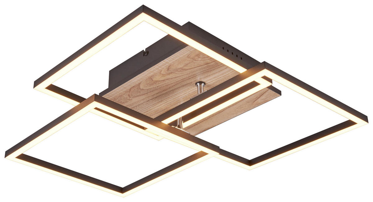 Reality LED-Deckenleuchte R62883135 Mobile schwarz Acryl Metall MDF B/H/T: ca. 39x10x42 cm 1 Brennstellen Mobile - schwarz (39,00/10,00/42,00cm) - Reality