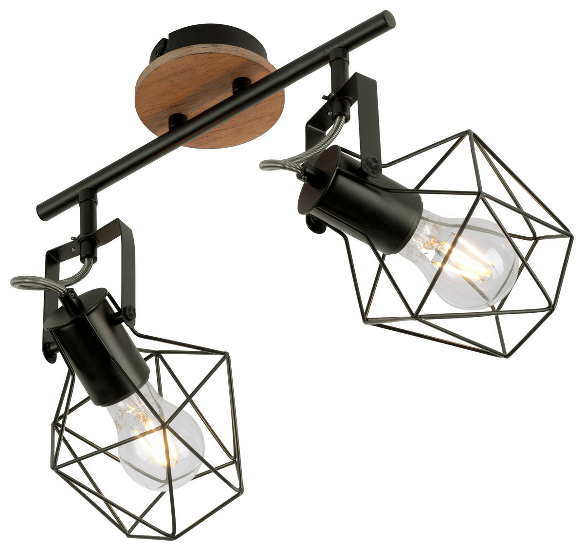 Just Light Spotbalken 15672-78 Eisen B/H/L: ca. 28x31x61 cm E27 2 Brennstellen Spotbalken_2flg.Jaro - (61,00/28,00/31,00cm) - Just Light