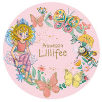 Prinzessin Lillifee Kinderteppich rosa D: ca. 100 cm Kinderteppich_Lillifee 100cm rund - rosa (100,00cm) - Prinzessin Lillifee