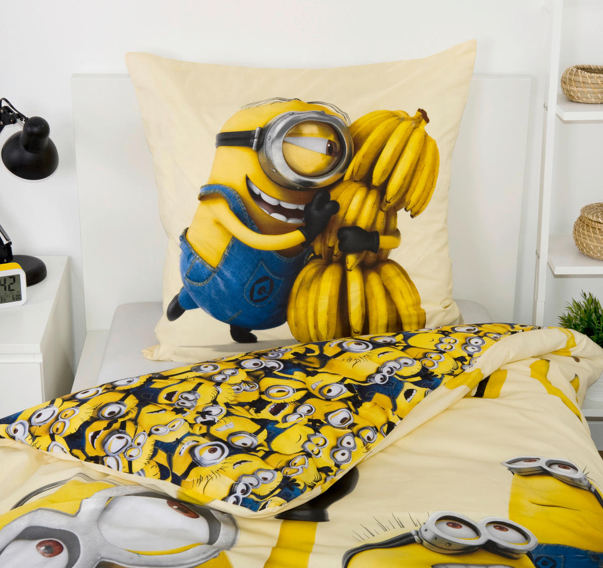 Baumwoll Wende Bettwäsche Minions Renforce Multi Baumwolle B/L: ca. 135x200 cm Minions - Multi (135,00/200,00cm)