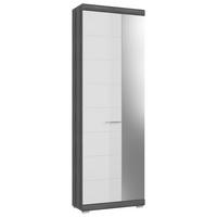 Garderobenschrank SCOUT Rauchsilber Nachbildung weiß Hochglanz B/H/T: ca. 62x197x37 cm SCOUT - weiß (62,00/197,00/37,00cm) - xonox.home
