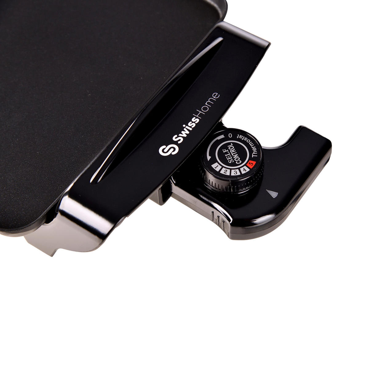 SWISS HOME Grillplatte schwarz Aluminium B/H/L: ca. 10,2x22,8x38,6 cm PETIT - schwarz (38,60/10,20/22,80cm) - SWISS HOME