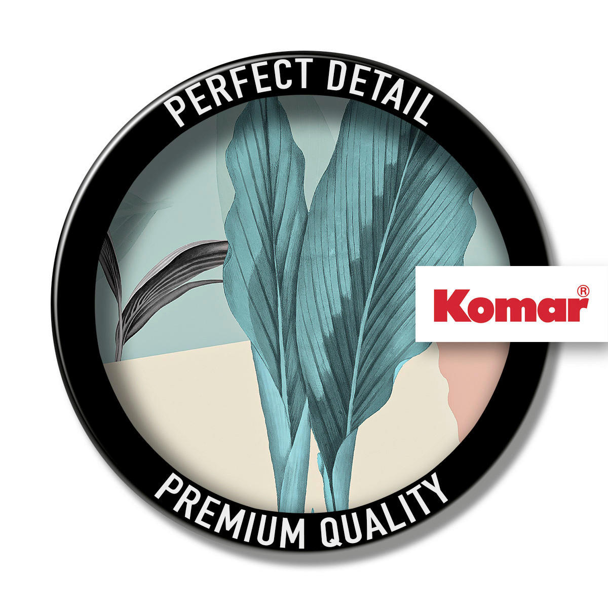 Komar Fototapete Pale Leaves D: ca. 125 cm Pale Leaves - (125,00cm) - Komar