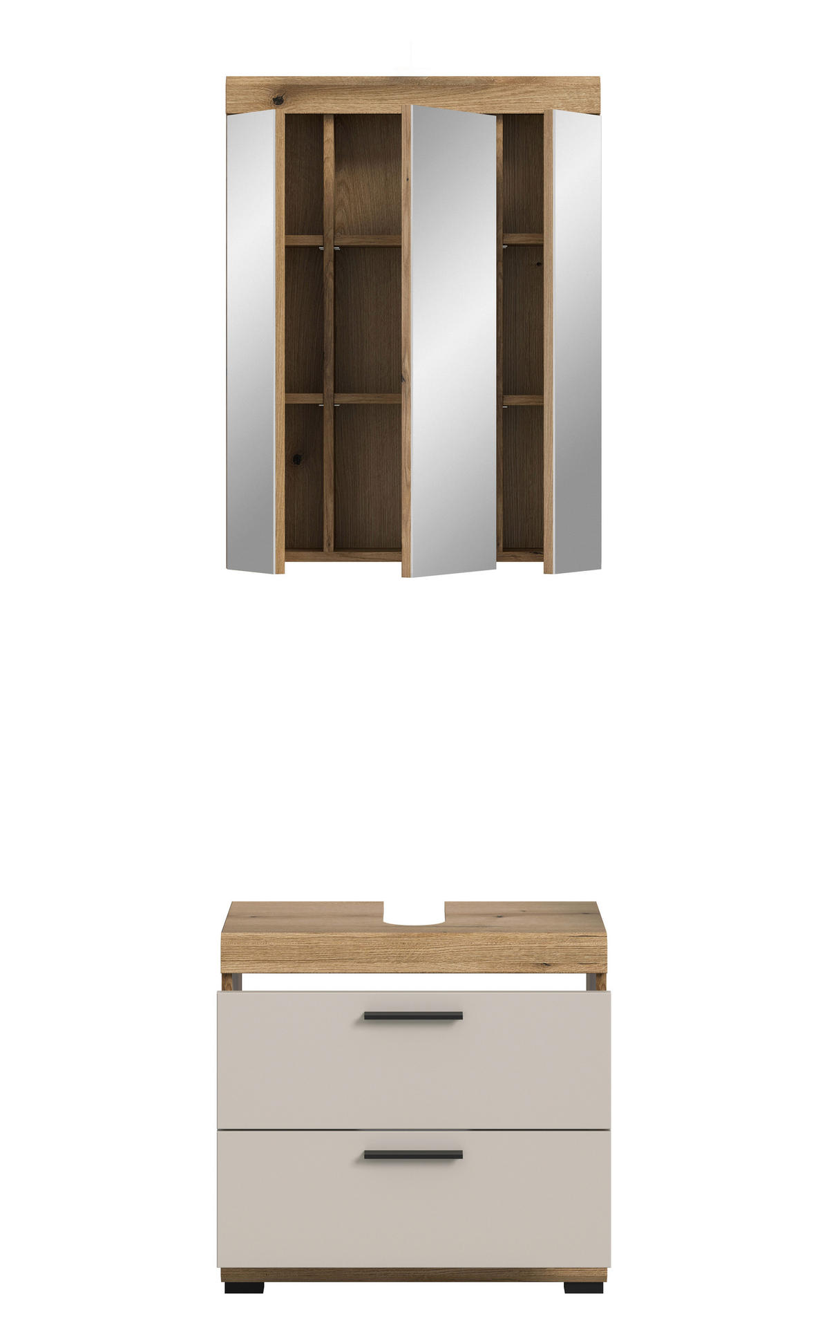 Badezimmer-Set Scout Evoke Oak Nachbildung Kaschmirgrau Nachbildung B/H/T: ca. 60x191x34 cm Scout - Kaschmirgrau (60,00/191,00/34,00cm) - xonox.home