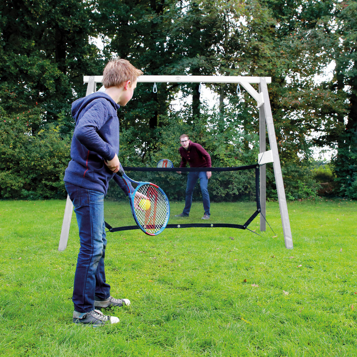 AXI Schaukel 4in1 SportsFun grau B/H/L: ca. 254x207x160 cm SportsFun - weiß/grau (160,00/254,00/207,00cm) - AXI