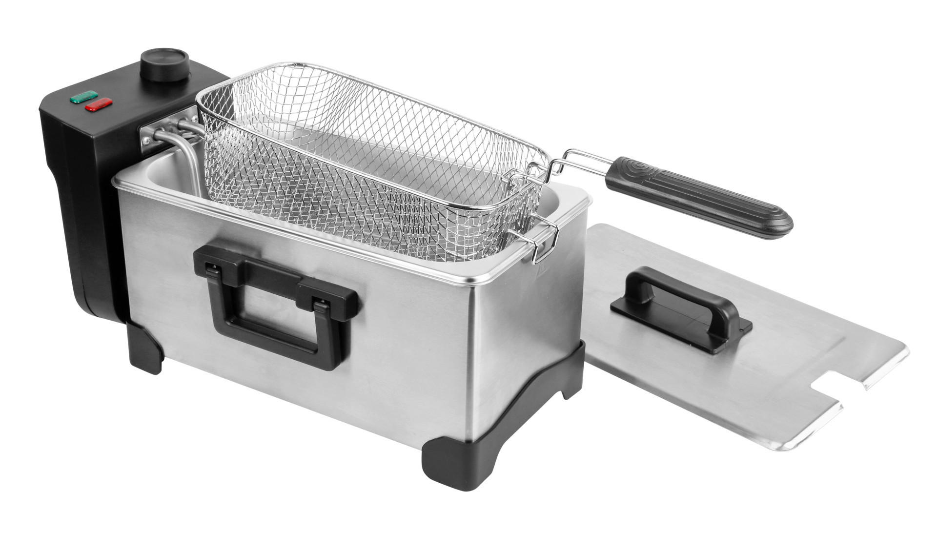 Emerio Fritteuse DF-130852.1 Edelstahloptik Metall B/H/T: ca. 21x25x40 cm ca. 3 l Fritteuse_Edelstahl DF-130852.1 - Edelstahloptik (21,00/25,00/40,00cm) - Emerio