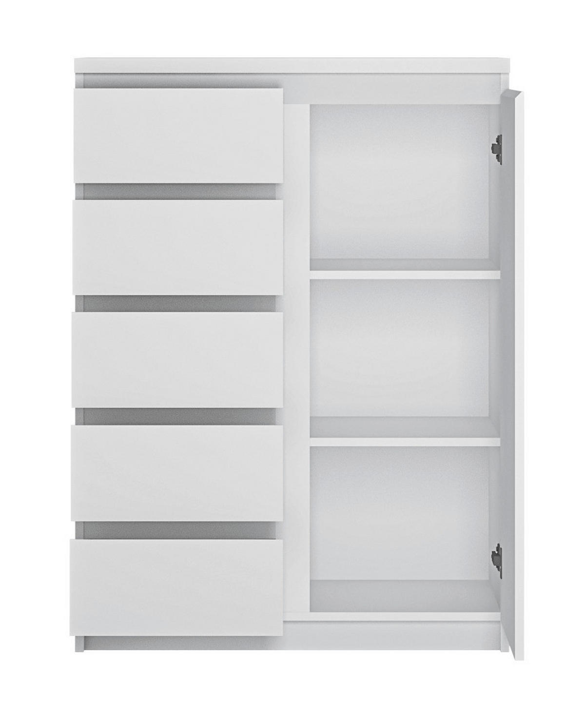 Highboard Fribo Alpinweiß Spanplatte B/H/T: ca. 83x114x40 cm Fribo - Alpinweiß (83,00/114,00/40,00cm)