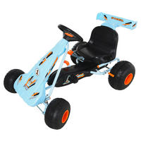HOMCOM Kinder-Go-Kart hellblau B/H/L: ca. 66x59x97 cm Kinder_Go-Kart - hellblau (97,00/66,00/59,00cm) - HOMCOM