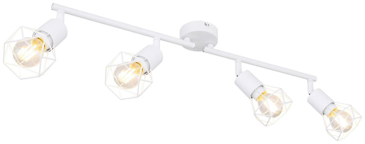 GLOBO Spotbalken Xara I 54802W-4 weiß Metall B/H/L: ca. 8x20x60 cm E14 4 Brennstellen Spotbalken_4flg.Xara_I - weiß (60,00/8,00/20,00cm) - GLOBO