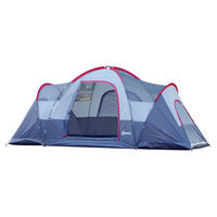 Outsunny Tunnelzelt hellblau Stahl B/H/L: ca. 230x180x455 cm Tunnelzelt_für_5-6_Personen - hellblau/dunkelblau (455,00/230,00/180,00cm) - Outsunny