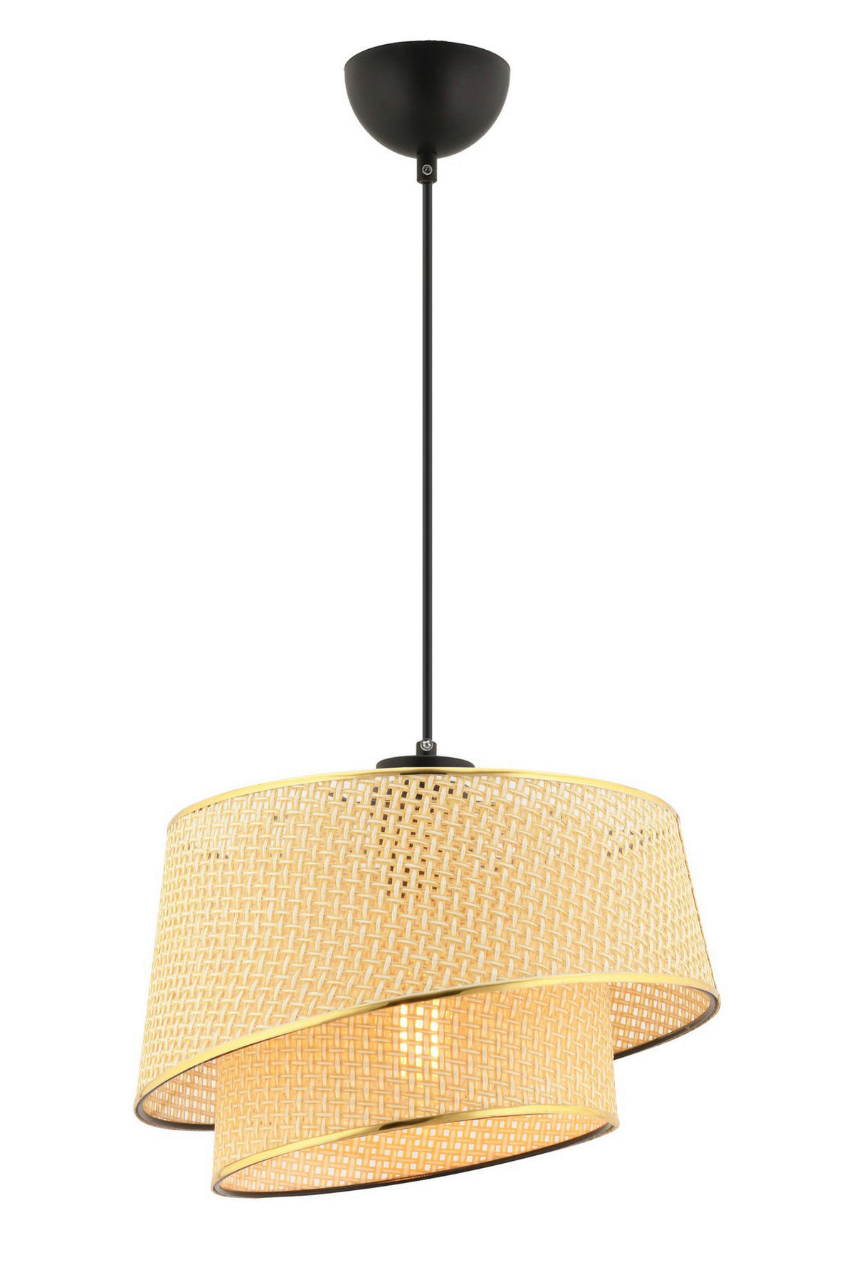 Opviq Pendelleuchte kamel gold Stoff Metall B/H/L: ca. 32x65x32 cm E27 1 Brennstellen Barette Hazeran - gold/kamel (32,00/32,00/65,00cm) - Opviq